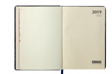 Ежедневник датированный 2019 Buromax Design SAGA soft, серый, А5 - №4