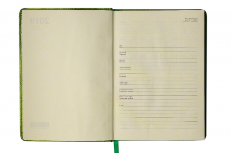 Ежедневник датированный 2019 Buromax Design SAGA soft, серый, А5 - №5