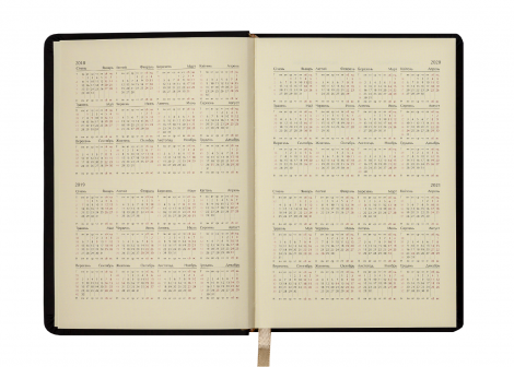 Ежедневник датированный 2019 Buromax Classic VERTICAL, коричневый, А6 - №4
