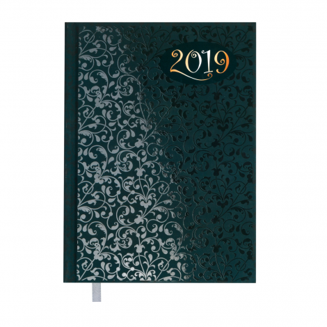 Ежедневник датированный 2019 Buromax Design VINTAGE, темно-бирюзовый, А5 - №1