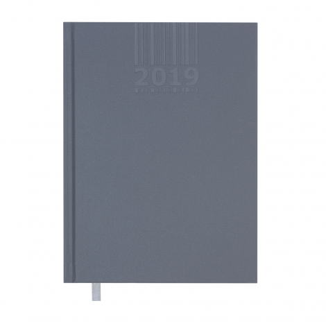 Ежедневник датированный 2019 Buromax Classic BRILLIANT, серый, А5 - №1