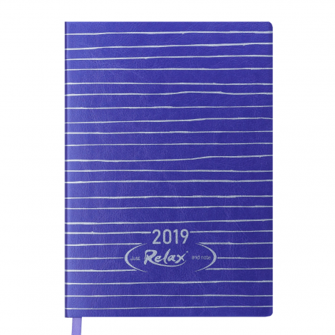 Ежедневник датированный 2019 Buromax Design RELAX, фиолетовый, А5 - №1