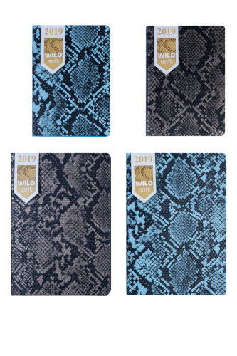 Ежедневник датированный 2019 Buromax Design WILD soft, голубой, А5 - №4