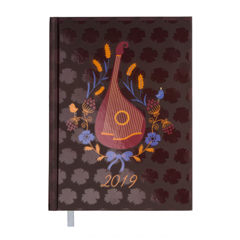 Ежедневник датированный 2019 Buromax Design UKRAINE, светло-коричневый, А5 - №1