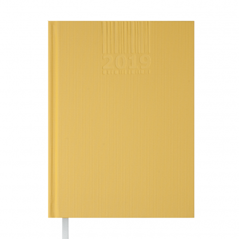 Ежедневник датированный 2019 Buromax Classic BRILLIANT, желтый, А5 - №1