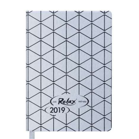 Ежедневник датированный 2019 Buromax Design RELAX, серебро, А6 - №1