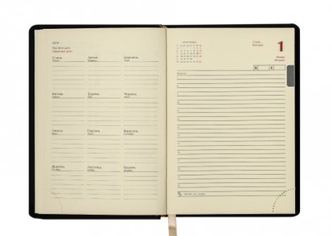 Ежедневник датированный 2019 Buromax Design RELAX, серебро, А6 - №11