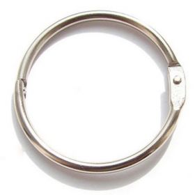 Кольцо металлическое для переплета 19 мм (3/4"), серебро, 100 шт