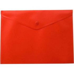 Папка-конверт на кнопке Buromax А5, 170 мкм, красная