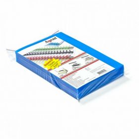 Обкладинки А4 пластикові прозорі Satin 400 мк, сині, 100 шт.