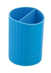 Підставка для ручок пластикова кругла ZiBi, синя