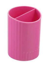 Подставка для ручек пластиковая круглая ZiBi, розовая