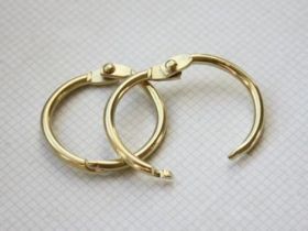 Кільце металеве для палітурки 19 мм (3/4"), золото, 100 шт.