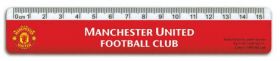 Линейка пластиковая, 15 см, Manchester United