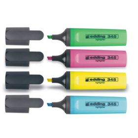 Набір текстових маркерів e-345, edding, 4 шт. (блістер PVC)