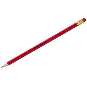 Олівець графітний з гумкою, НВ, червоний