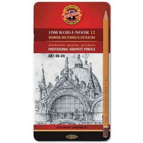 Набір графітних олівців 1500 Art, 8В-2Н, 12 шт.