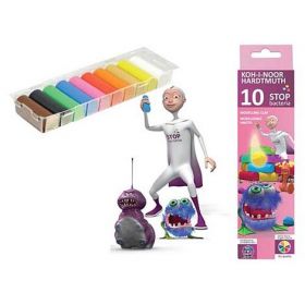 Пластилін "Stop bacteria", 10 кольорів, 200г