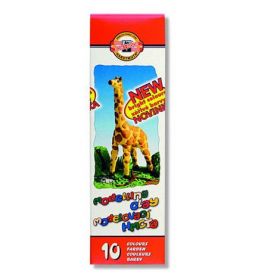 Пластилін "Жираф", 10 кольорів, 200г