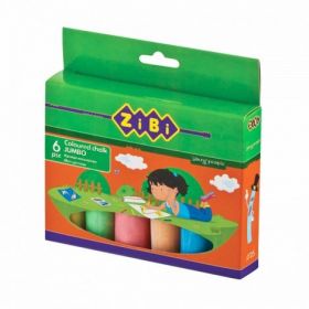 Крейда кольорова ZiBi JUMBO, 6 шт
