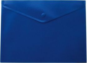 Папка-конверт на кнопке Buromax А4, 170 мкм, синяя