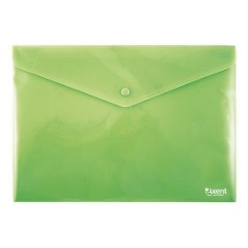 Папка-конверт на кнопці Axent А4, 180 мкм, зелена