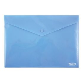 Папка-конверт на кнопке Axent А4, 180 мкм, синяя