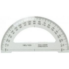 Транспортир 180°/100 мм, безбарвний