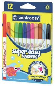 Фломастери Super Easy 2580, Centropen, 12 кольорів