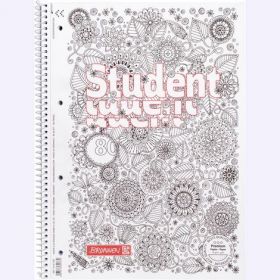 Колледж-блок А4 Premium, 80 листов, клетка, Zenart flowers