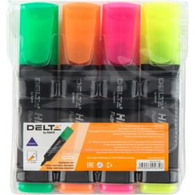 Набор текстовых маркеров Highlighter D2501, Delta, ассорти, 4 шт.