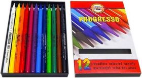 Олівці кольорові бездревесные Progresso, 12 кольорів