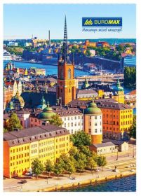 Книга канцелярська "Міста. Сезони", А4, 96 аркушів, клітинка, асорті