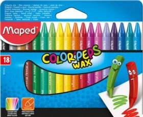 Олівці-олівці кольорові воскові COLOR PEPS Wax Crayons, 18 кольорів, картонна коробка
