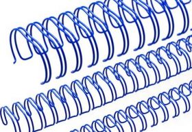 Металева пружина А4 6,4 мм 3:1, синя, 100шт.