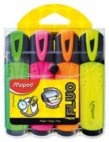 Набор текстовых маркеров FLUO PEPS Classic, Maped, ассорти, 4 шт.