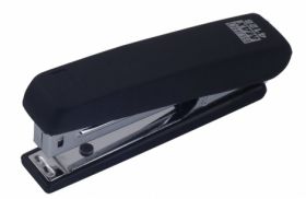 Степлер RUBBER TOUCH (скоби №10), 12 аркушів, чорний