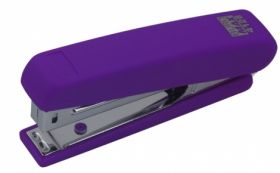 Степлер RUBBER TOUCH (скоби №10), 12 аркушів, фіолетовий