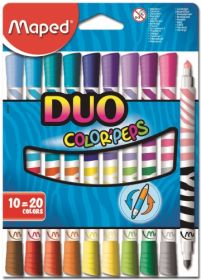 Фломастери COLOR PEPS DUO, Maped, 20 кольорів
