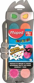 Фарби акварельні Maped COLOR PEPS, з пензлем, 12 кольорів