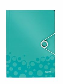 Папка на гумці Leitz WOW А4, бірюзовий металік