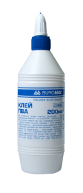 Клей ПВА з ковпачком-дозатором Buromax 200 мл