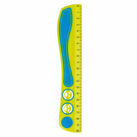 Лінійка пластикова KIDY GRIP, 20см, асорті, блістер