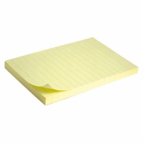 Папір для нотаток Delta 100x150 мм, 100 аркушів, з клейким шаром, жовта