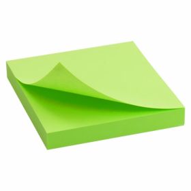 Папір для нотаток Delta 75x75 мм, 100 аркушів, з клейким шаром, зелена