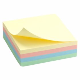 Папір для нотаток Delta 75x75 мм, 100 аркушів, з клейким шаром, пастель асорті