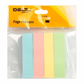 Закладки паперові Delta, 4х12х51мм, 400 шт, асорті