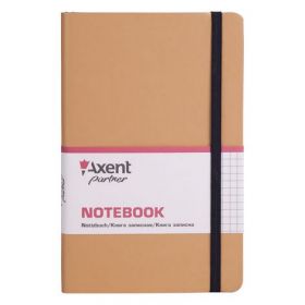 Книга записная Axent Partner Soft, 12,5х19,5 см, клетка, золотая