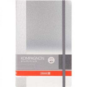 Книга записна Brunnen Компаньйон Aluminium, 12,5х19,5 см, срібна