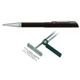 Ручка со штампом,  черный корпус с серебристым наконечником